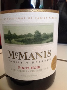 McManis Family Vineyards Pinot Noir 2013